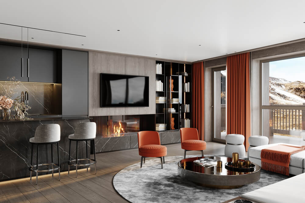 apartment val d'isere luxury architecture